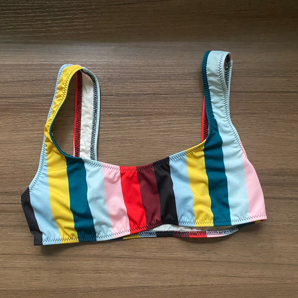 Solid and Striped Bikini Top